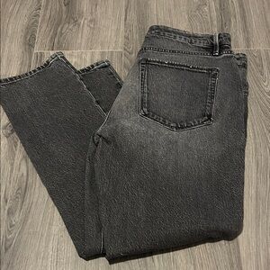 Good American Dark Gray Straight Jeans